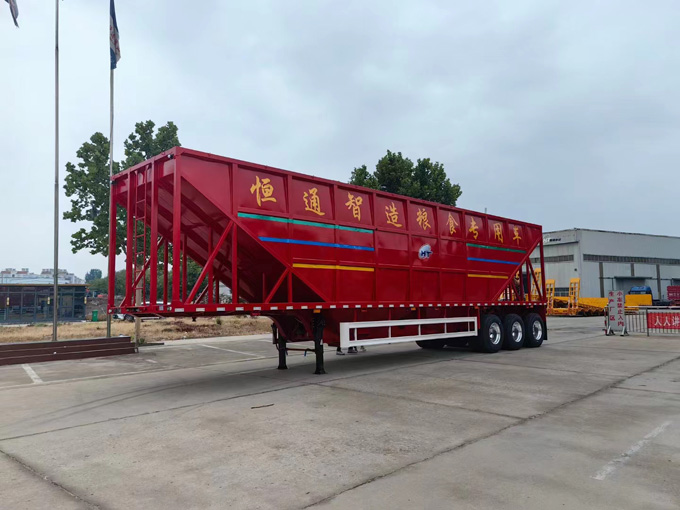 Grain transportation semi-trailer